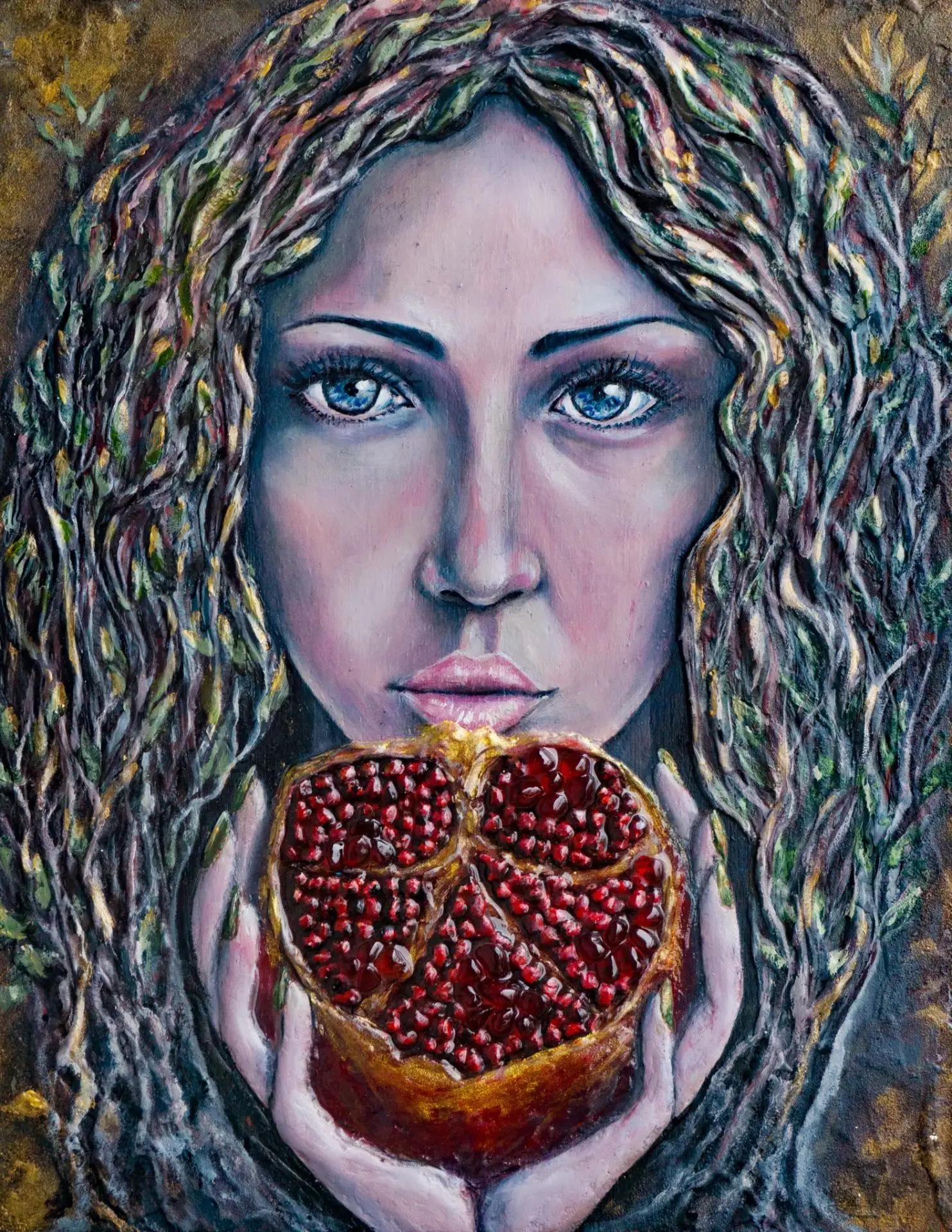 Картина «Картина «Девушка с гранатом»», Власенкова Марина